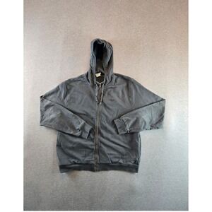Lacoste Hoodie Mens 2XL (7) Gray Full Zip Embroidered Logo French Terry